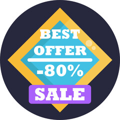 Discount offer tag icon. Shopping coupon symbol. Sale label tag with percentage sign. Black Friday discount banner or coupon. Vector shopping label