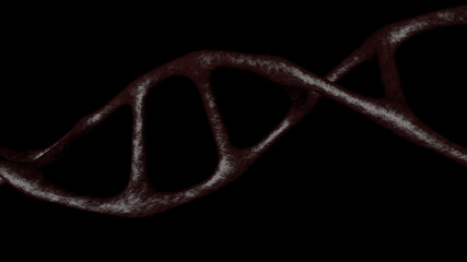 DNA helix gene isolated in 3d. A macromolecule that stores the genetic program.