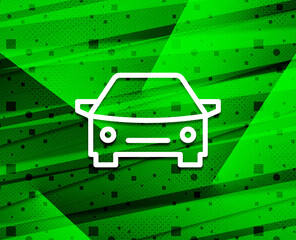 Car icon nature sleek line abstract background illustration