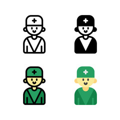 Nurse Hospital Nursing Avatar Person Icon and illustration Vector