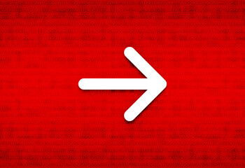 Next arrow icon abstract digital screen red background illustration