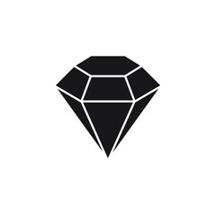 Diamond vector icon. Gemstone symbol