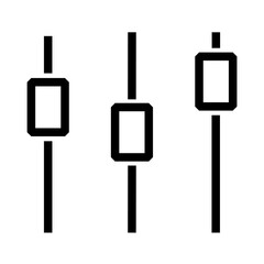 equalizer icon logo or illustration with outline stroke style vector design. perfect use for web, mobile app, pattern, design etc.