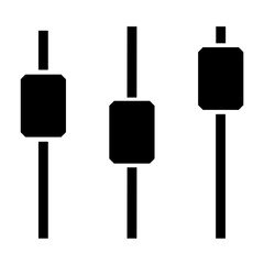 equalizer logo or illustration with solid stroke style vector design. perfect use for web, mobile app, pattern, design etc.