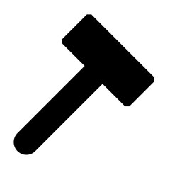 hammer logo or illustration with solid stroke style vector design. perfect use for web, mobile app, pattern, design etc.