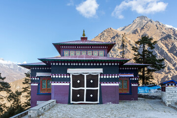 Fototapeta na wymiar Tengboche Tibetan Buddhist monastery, Everest Base Camp trek, Nepal
