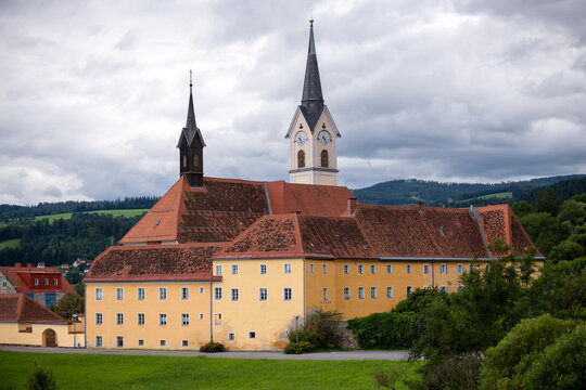 Wallfahrtskirche Maria Lankowitz von der Rückseite betrachtet, Steiermark, Österreich