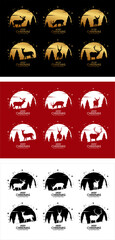 Obraz premium Merry christmas clipart collectior