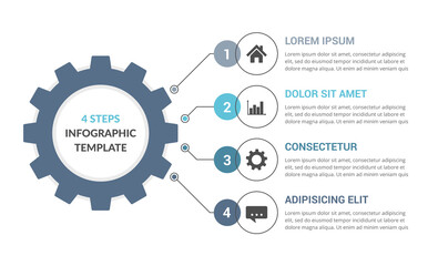 Infographic Template with Gear