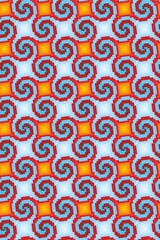 National mosaic pixel seamless pattern. Traditional ethnic pattern for embroidery with thread, Bright and fashionable pattern.