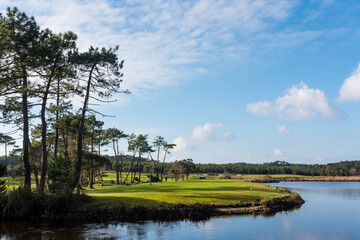 nice view of the Pinsolle golf course in the south west of France