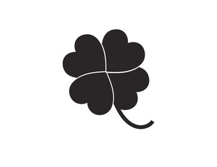 leaf clover isolated on white, vector illustration for St. Patrick's day