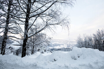 Winter in Austrian village in East Tyrol.