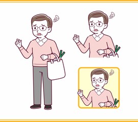 Elderly man in red sweater_A