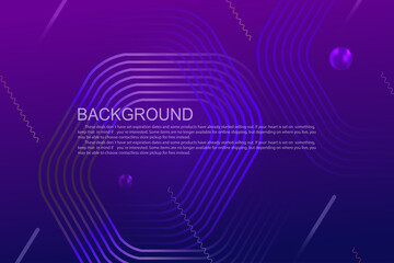 Geometric background with a gradient of blue and purple colors, polygonal frames, oblique stripes