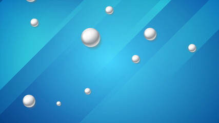 Blue minimal background and silver pearl beads