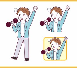 Young man with brown hair