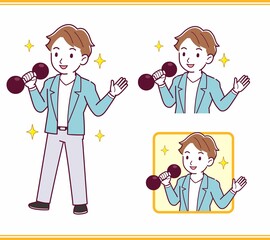 Young man with brown hair