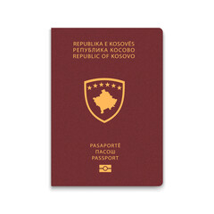 Passport of Kosovo. Citizen ID template.