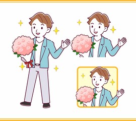 Young man with brown hair