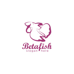 Illustration vector graphic of Beta fish logo. Design inspiration. Fit to your Business, community , etc