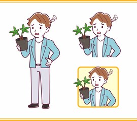 Young man with brown hair