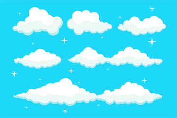 Overcast cloud vector illustration