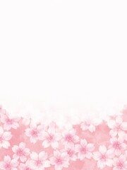 Obraz na płótnie Canvas 桜のふんわりフレーム　縦
