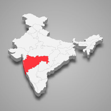 India Map With Maharashtra Highlighted Maharashtra Map Images – Browse 876 Stock Photos, Vectors, And Video |  Adobe Stock