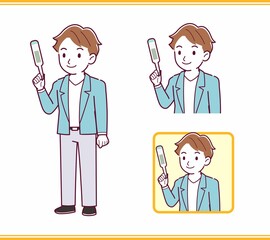 Young man with brown hair