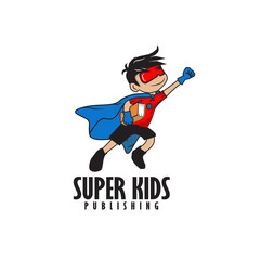 Kids hero publishing logo design