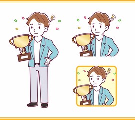 Young man with brown hair