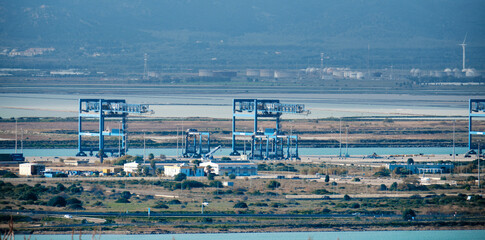 DECEMBER 2020 view of Cagliari from the old city - ITALY.