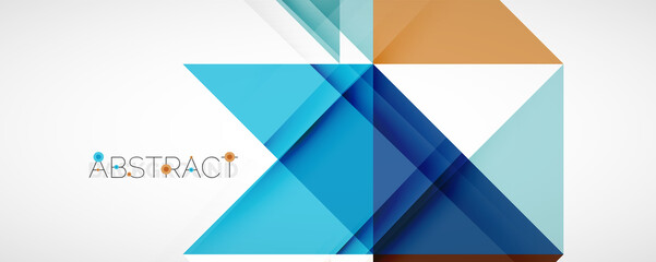 Geometric abstract background. Techno color triangle shapes. Vector illustration for covers, banners, flyers and posters and other designs