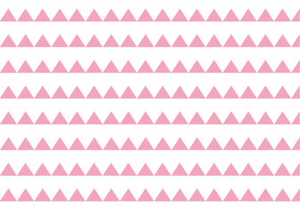 連なった三角形の背景　上向き　ピンク