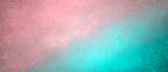 Watercolor grunge background in the form of marble with a smooth transition from pink to blue.