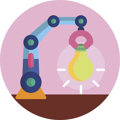 Artificial intelligence color icon. Simple artificial intelligence vector icon for web design on white background