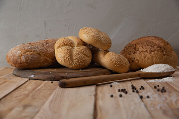 White bread. fresh gluten-free bread. Healthy food