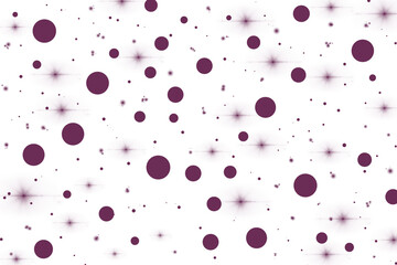 Background image, dark purple circles and glitter on a white background.