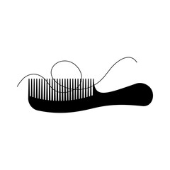 Hair In Comb Icon
