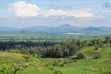 Scenic mountain landscapes against sky in Naivasha, Kenya