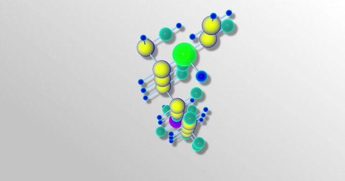 Glucosamine Molecular Formula 3D (loop)