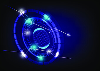 high technology Big Data circle using as abstract background business digital data technology concept