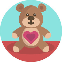 Cute baby colour icon