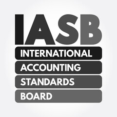 IASB - International Accounting Standards Board acronym, business concept background