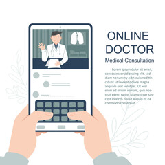Medical consultation online concept on smartphone