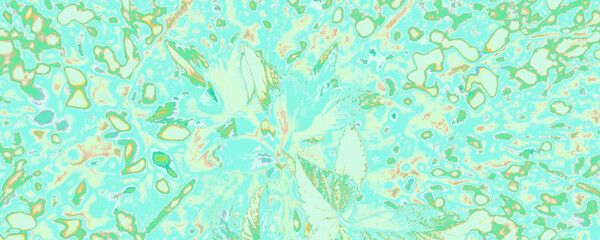 Azure Plant Print. Bright Floral Background. Pastel Woman Design. Green Fashion Element. Ice Amazing Wallpaper. Orange Textured Design. Blue Abstract Element.