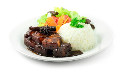 Spicy Braised Pork Belly with Rice