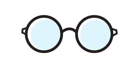 Glasses icon isolated on white background. Vintage glasses. Vector illustration.