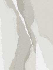 Fototapeta premium Composition from pieces of paper for creating postcards and pictures, packaging. Abstract beige background